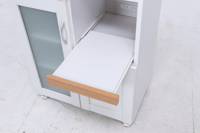 キッチンカウンター サージュ WH×NA 60幅 (96818) ナチュラル×ホワイト 600×395×890 fj-99521の画像