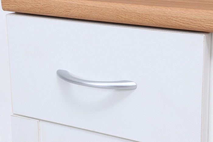 キッチンカウンター サージュ WH×NA 60幅 (96818) ナチュラル×ホワイト 600×395×890 fj-99521の画像