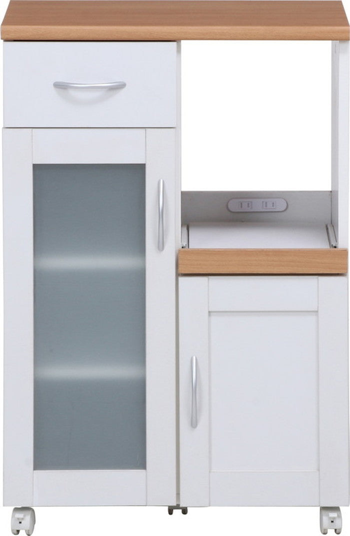 キッチンカウンター サージュ WH×NA 60幅 (96818) ナチュラル×ホワイト 600×395×890 fj-99521の画像