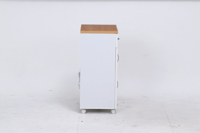 キッチンカウンター サージュ WH×NA 60幅 (96818) ナチュラル×ホワイト 600×395×890 fj-99521の画像