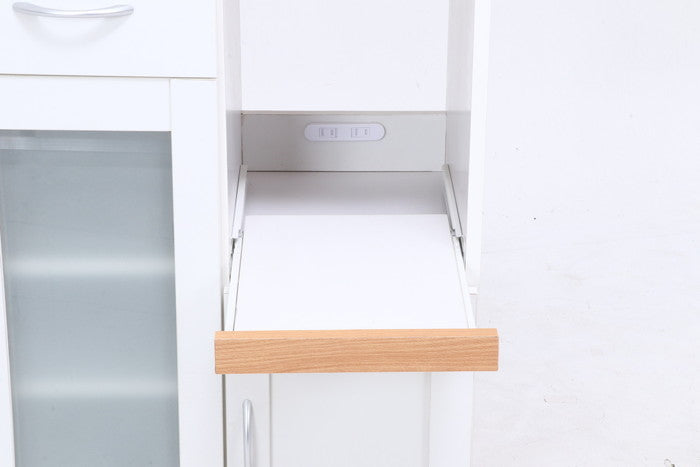 キッチンカウンター サージュ WH×NA 90幅 (96819) ナチュラル×ホワイト 900×395×890 fj-99522の画像