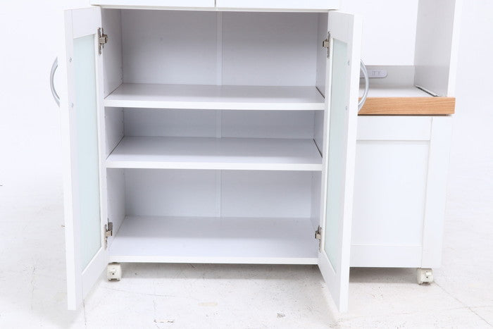 キッチンカウンター サージュ WH×NA 90幅 (96819) ナチュラル×ホワイト 900×395×890 fj-99522の画像