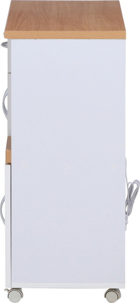 キッチンカウンター サージュ WH×NA 90幅 (96819) ナチュラル×ホワイト 900×395×890 fj-99522の画像