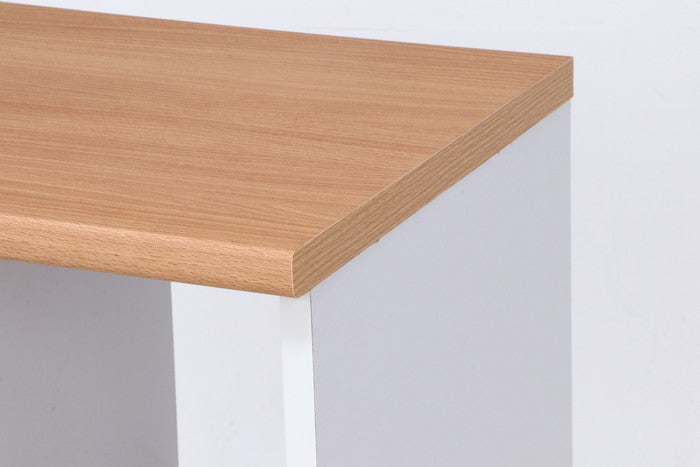 キッチンカウンター サージュ WH×NA 90幅 (96819) ナチュラル×ホワイト 900×395×890 fj-99522の画像