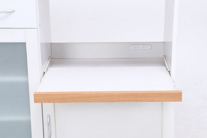 キッチンカウンター サージュ WH×NA 120幅 (96820) ナチュラル×ホワイト 1200×395×890 fj-99523の画像