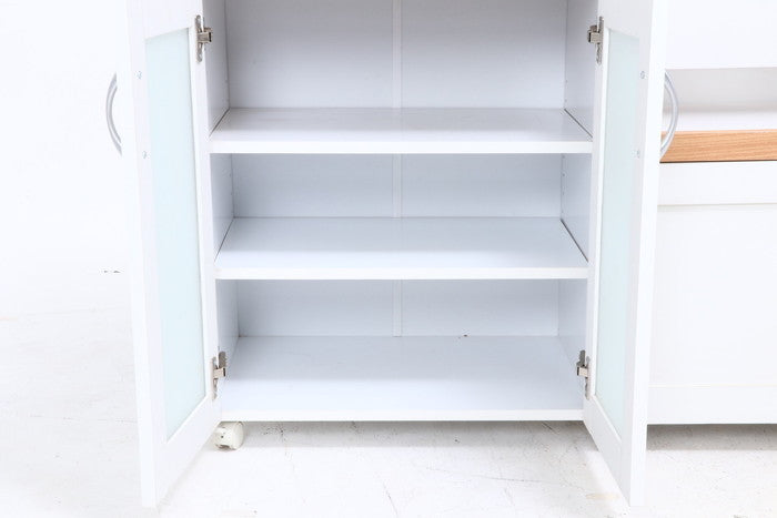 キッチンカウンター サージュ WH×NA 120幅 (96820) ナチュラル×ホワイト 1200×395×890 fj-99523の画像