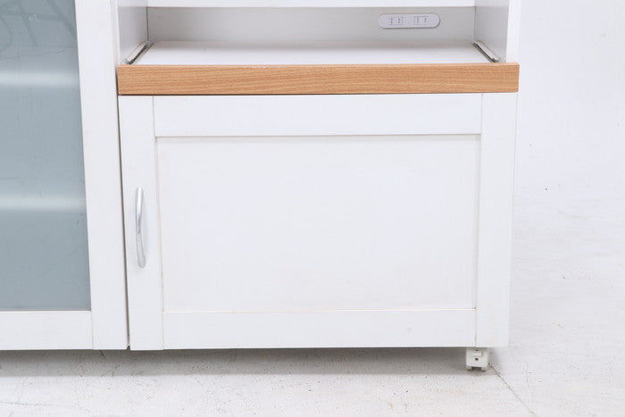 キッチンカウンター サージュ WH×NA 120幅 (96820) ナチュラル×ホワイト 1200×395×890 fj-99523の画像