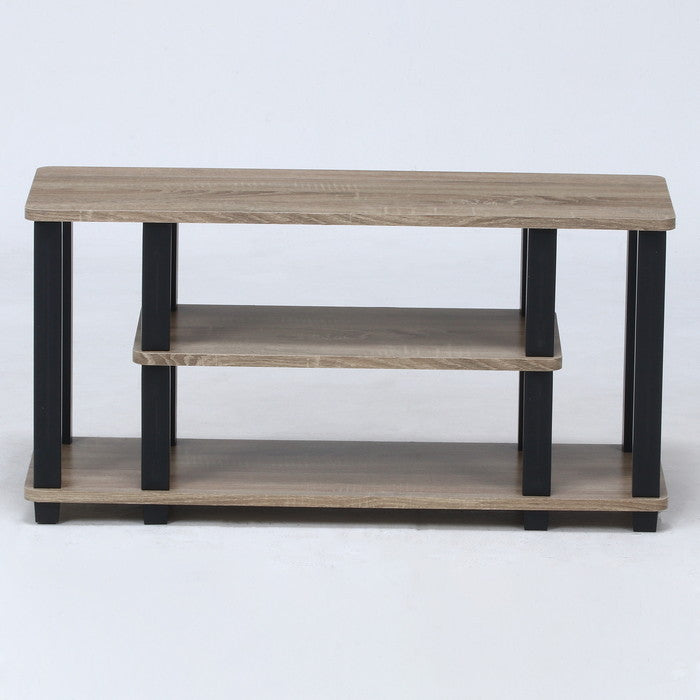 フィット TVラック テレビ台 テレビボード TVボード AVラック W80 NA×BK ナチュラル×ブラック 800 ×295 ×408 fj-99910の画像