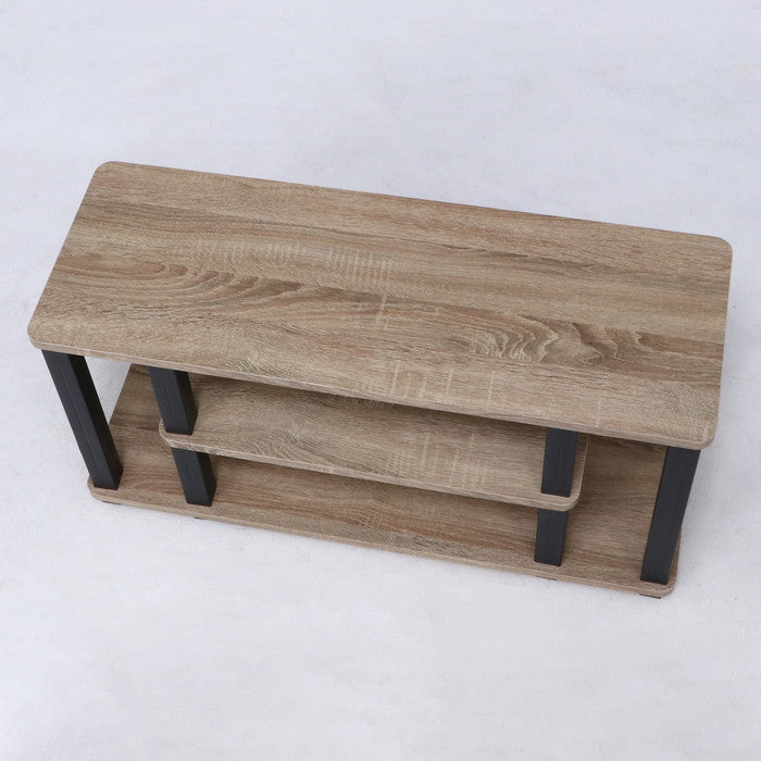 フィット TVラック テレビ台 テレビボード TVボード AVラック W80 NA×BK ナチュラル×ブラック 800 ×295 ×408 fj-99910の画像