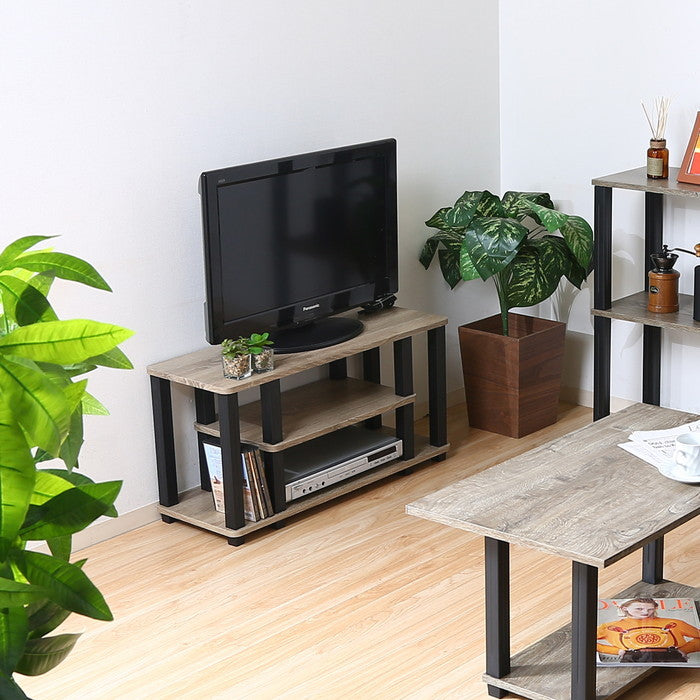 フィット TVラック テレビ台 テレビボード TVボード AVラック W80 NA×BK ナチュラル×ブラック 800 ×295 ×408 fj-99910の画像