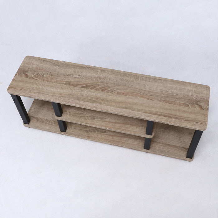 フィット TVラック テレビ台 テレビボード TVボード AVラック W110 NA×BK ナチュラル×ブラック 1115 ×295 ×408 fj-99913の画像