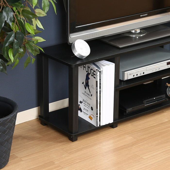 フィット TVラック テレビ台 テレビボード TVボード AVラック W110 BR×BK ブラウン×ブラック 1115 ×295 ×408 fj-99915の画像