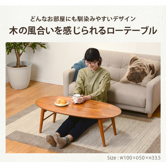 折れ脚テーブル MT-6922 幅100×奥行50×高さ33.5cm hgs-2090836700の画像