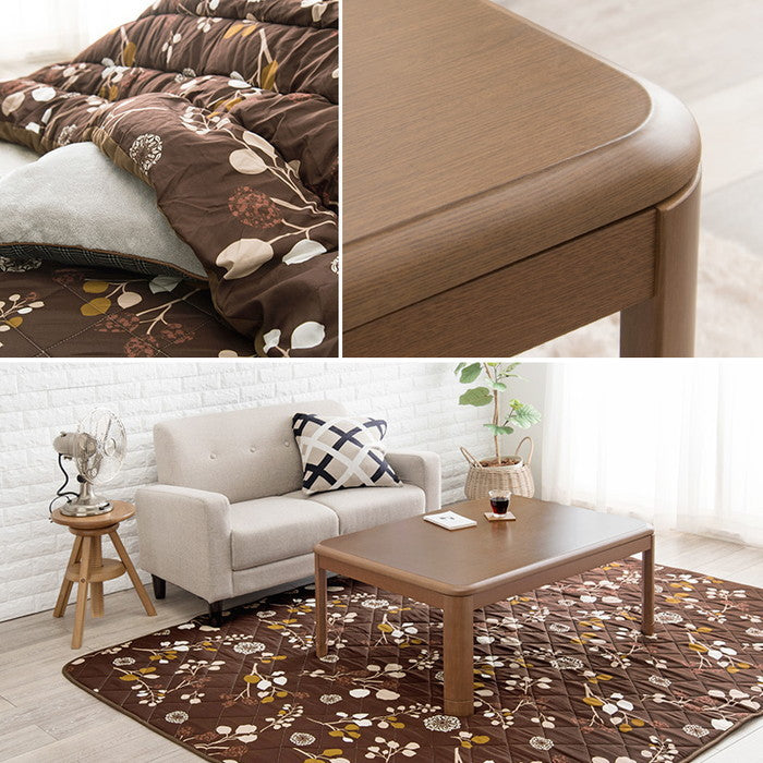 こたつ+布団掛敷 3点セット KOT-7345T-105S こたつ:(約)幅105×奥行75×高さ41/36cm ふとん:掛(約)205×245cm・敷(約)190×240cm hgs-2090978700の画像