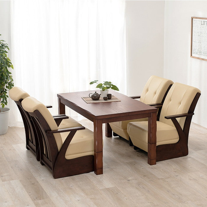 ダイニング コタツ こたつ 炬燵 山城135 幅135×奥行80×高さ43/50/63/70cm hgs-2090986600の画像