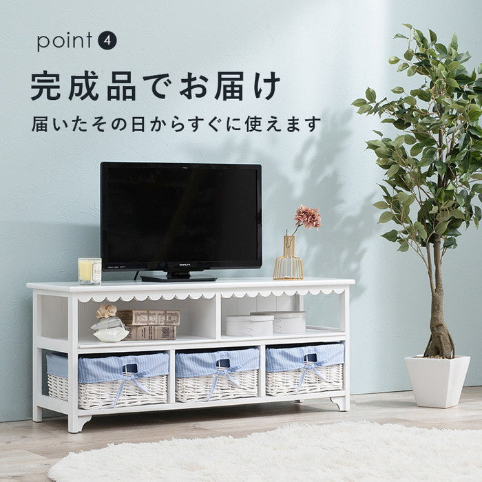 テレビ台 テレビボード ローボード TVボード TV台 TVラック MTV-5782WH 幅100×奥行34×高さ44cm hgs-2101454500の画像