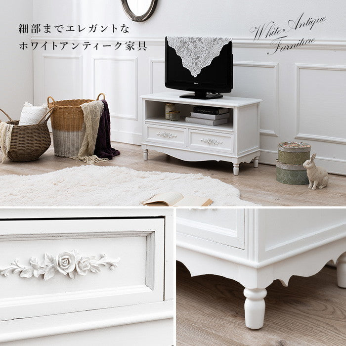 テレビ台 テレビボード ローボード TVボード TV台 TVラック MTV-8192-WH 幅80×奥行33×高さ45cm hgs-2101494100の画像