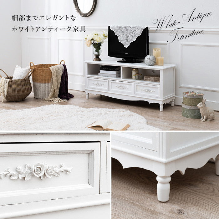 テレビ台 テレビボード ローボード TVボード TV台 TVラック MTV-8193-WH 幅105×奥行33×高さ45cm hgs-2101494200の画像