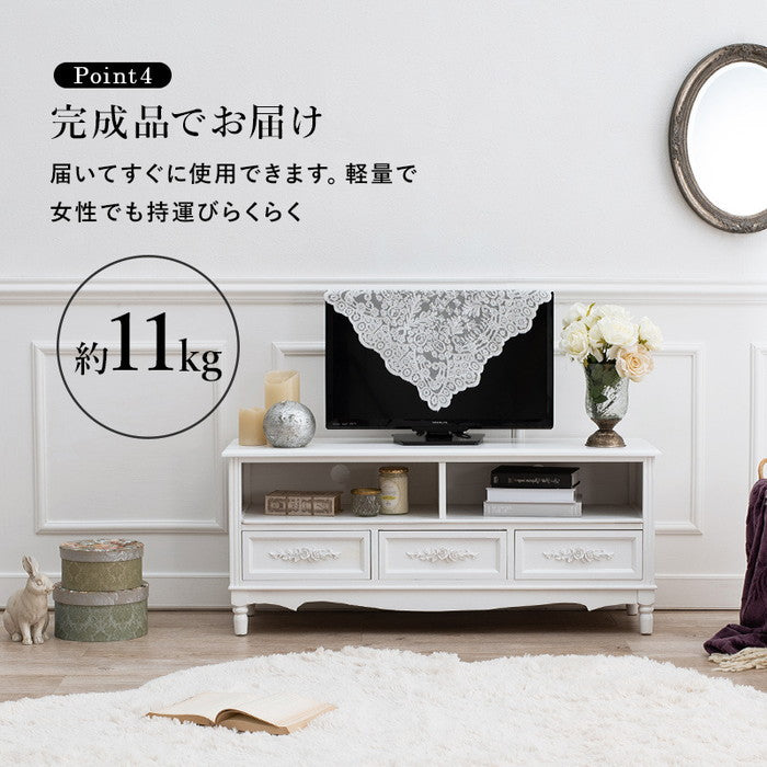 テレビ台 テレビボード ローボード TVボード TV台 TVラック MTV-8193-WH 幅105×奥行33×高さ45cm hgs-2101494200の画像