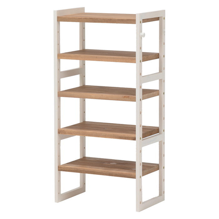 シューズラック MSS-6310 ナチュラル/アイボリー ナチュラル 幅45×奥行28×高さ92cm hgs-2101579300の画像