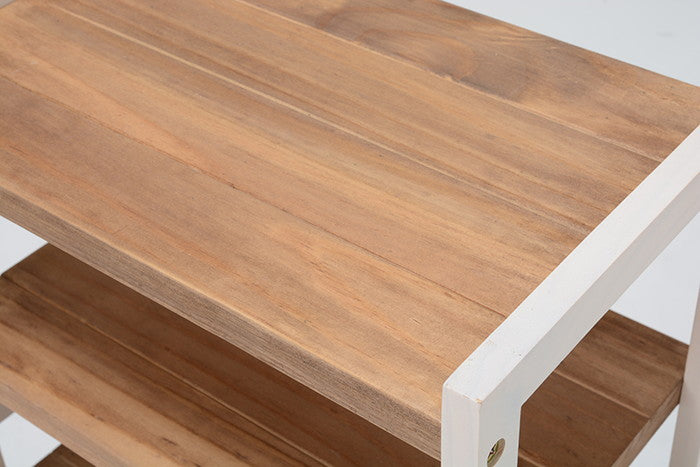 シューズラック MSS-6310 ナチュラル/アイボリー ナチュラル 幅45×奥行28×高さ92cm hgs-2101579300の画像