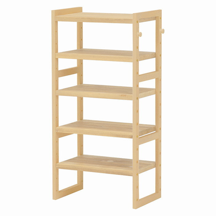 シューズラック MSS-6310 ナチュラル/アイボリー ナチュラル 幅45×奥行28×高さ92cm hgs-2101579300の画像