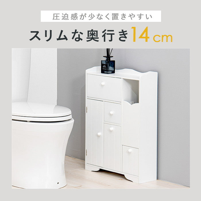 トイレラック MTR-6550WH 幅45×奥行14×高さ63cm hgs-2101632200