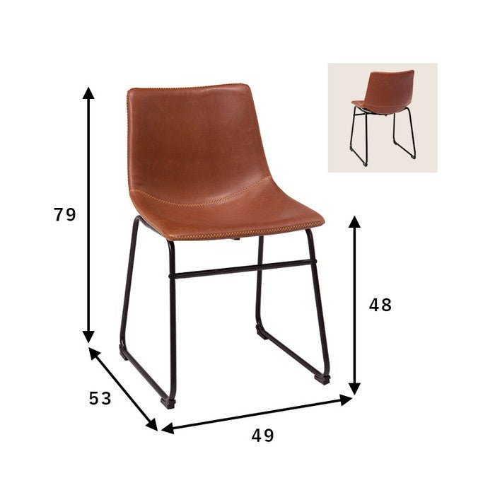 チェア LC-4234-2 幅48×奥行56×高さ84.5×座面高43cm hgs-2101958600の画像