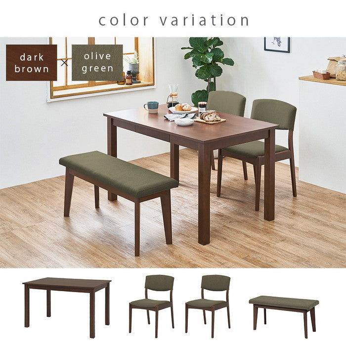 ダイニング 4点セット MI-8610-12-4S テーブル: 幅120×奥行75×高さ70cmチェア: 幅50.5×奥行57.5×高さ72.5×座面高43cmベンチ: 幅100×奥行33×高さ43×座面高43cm hgs-2101969200の画像