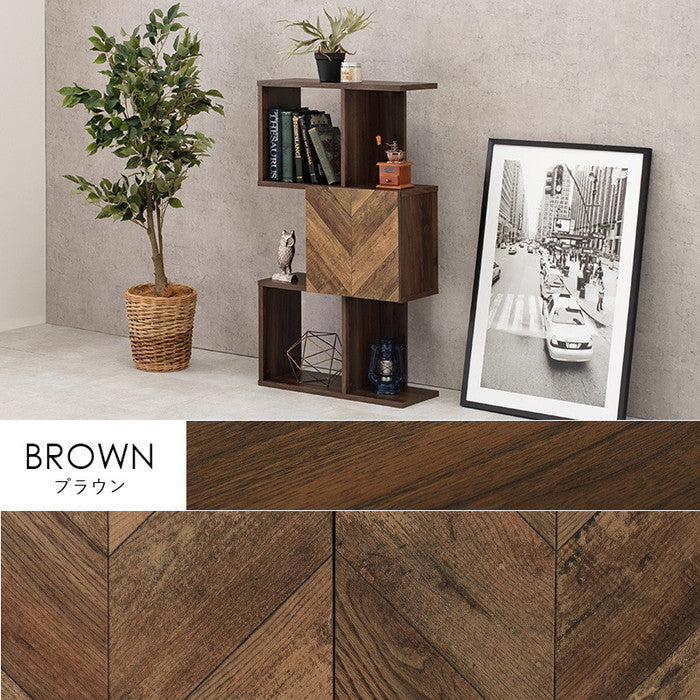 扉付きオープンラック RCC-1014BR 幅59×奥行25.5×高さ107.5cm hgs-2102028700の画像