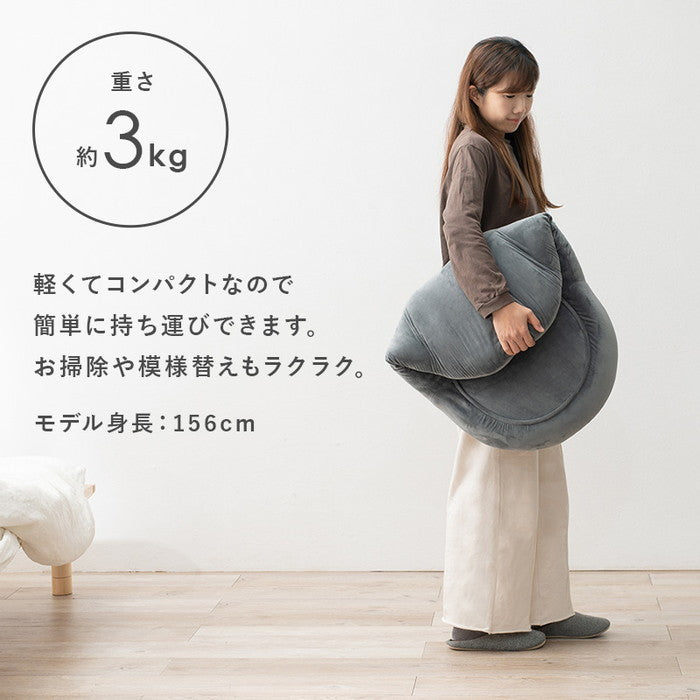 座椅子 LZ-4988-GY (約)幅50×奥行60×高さ41×座面高10cm hgs-3000000082の画像