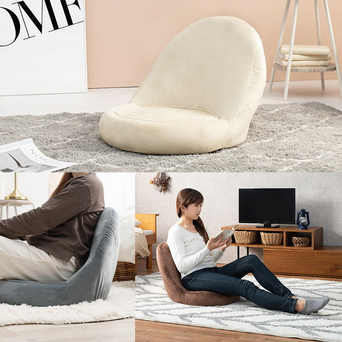 座椅子 LZ-4988-GY (約)幅50×奥行60×高さ41×座面高10cm hgs-3000000082の画像