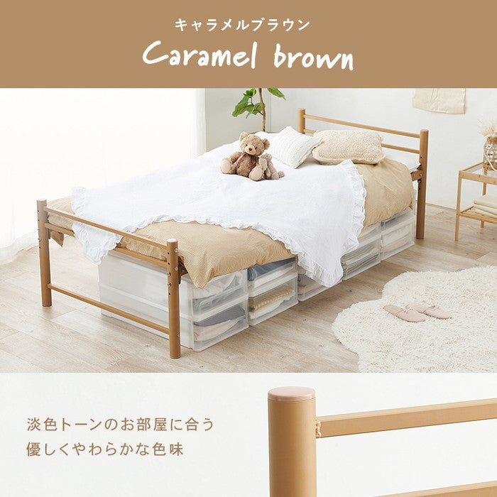 シングルロングベッド KH-3961M 幅100×奥行220×高さ69.5×床面高40/45/50/55cm hgs-3000000292の画像