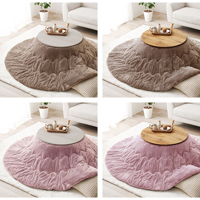 こたつ＋うす掛け布団 ２点セット グレイッシュホワイト/ピンク グレイッシュホワイト/ベージュ グレイッシュホワイト/アイボリー グレイッシュホワイト/グレー ナチュラル/ピンク ナチュラル/ベージュ ナチュラル/アイボリー ナチュラル/グレー グレイッシュホワイト/ホワイト ナチュラル/ホワイト こたつ：幅68×奥行68×高さ36.5cm モネ68メレンゲ hgs-3000000794の画像