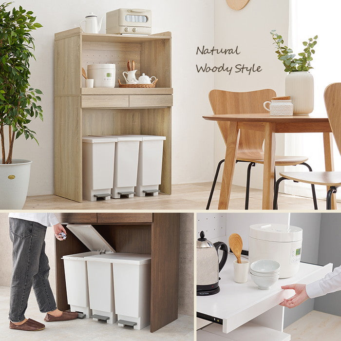 キッチンラック RCC-1633BR (約)幅88×奥行41.5×高さ137.5cm hgs-3000000866の画像