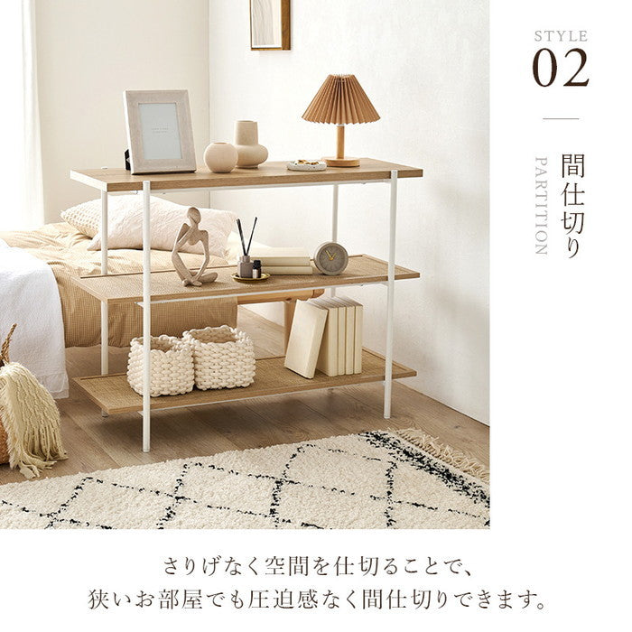 オープンラック KR-3123 幅100×奥行39×高さ77cm hgs-3000001029の画像