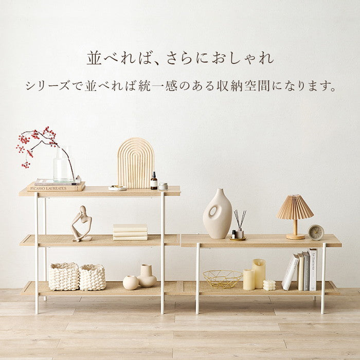 オープンラック KR-3123 幅100×奥行39×高さ77cm hgs-3000001029の画像