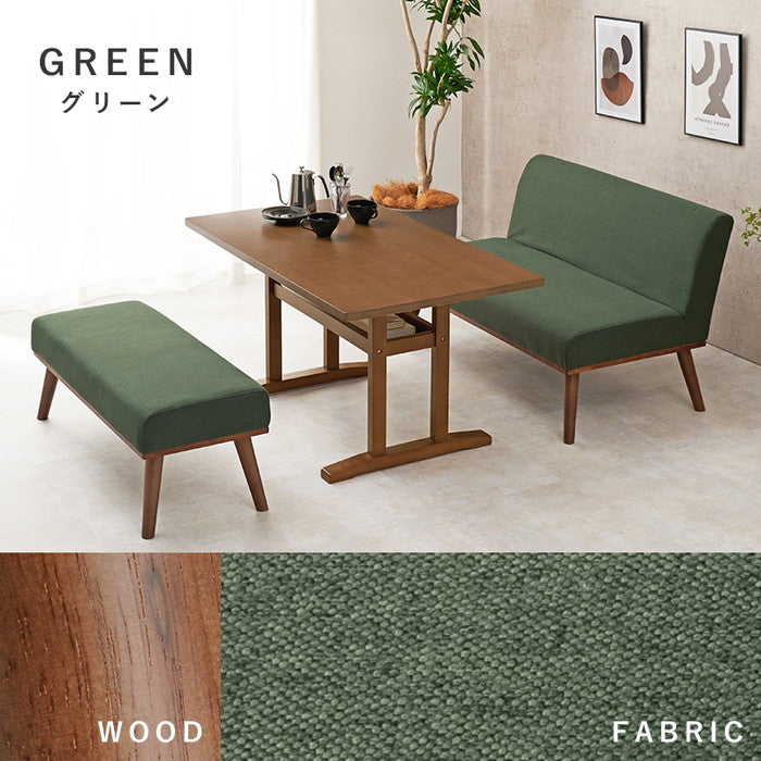 ダイニング 3点セット ケルトS120SDGY3S テーブル:(約)幅120×奥行70×高さ62cm 2P(肘無):(約)幅110×奥行72×高さ70×座面高38cm ベンチ:(約)幅100×奥行40×高さ38cm hgs-3000001115の画像