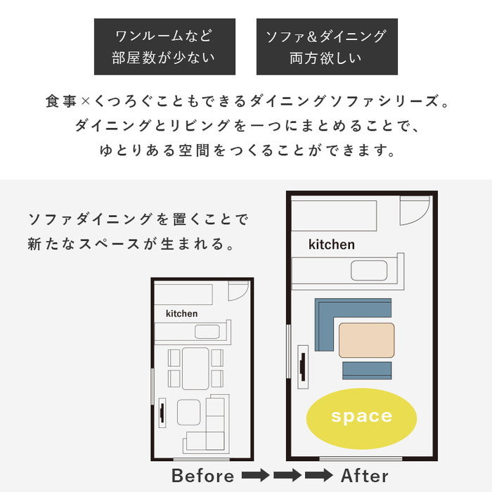 ダイニング コーナー 4点セット（左肘） ケルトS150LDGY4S テーブル:(約)幅150×奥行70×高さ62cm 1P:(約)幅56×奥行72×高さ70×座面高38cm 2P(肘無):(約)幅110×奥行72×高さ70×座面高38cm 2P(片肘):(約)幅130×奥行72×高さ70×座面高38cm hgs-3000001119の画像