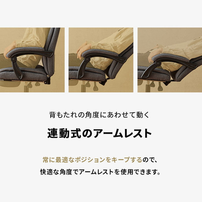 リクライニングチェア LRC-4626-GY (約)幅65(脚部:72)×奥行66?155×高さ84.5?122×座面高45.5?55.5cm hgs-3000001176の画像