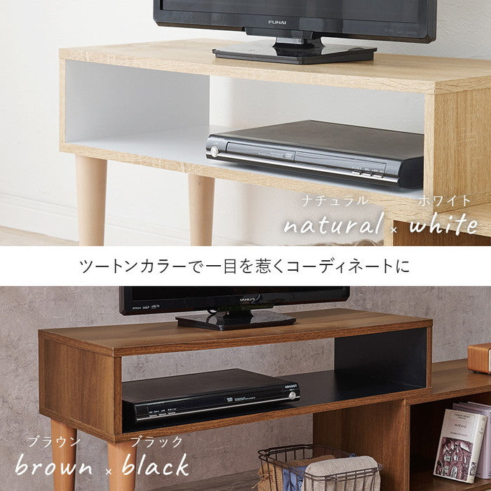 伸縮式 テレビ台 テレビボード ローボード TVボード TV台 TVラック VTV-7260 幅75?135×奥行30×高さ40cm hgs-3000001417の画像
