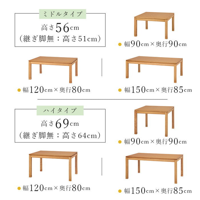 リビングコタツ シェルタK120L hgs-3000001501