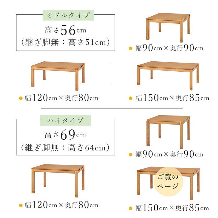 リビングコタツ シェルタK150H hgs-3000001509