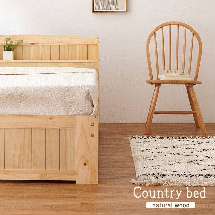 引出し付 シングルベッド MB-5039S-LBR (約)幅101×奥行210×高さ78×床面高34cm hgs-3000001813の画像