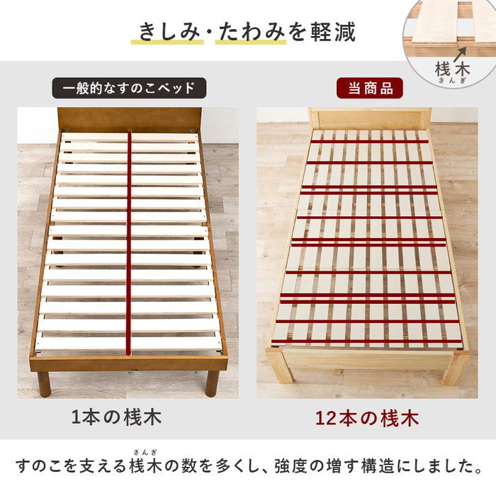 ポケットコイルマットレス付 シングルベッド MB-5406S-DBR+KM-3102 ベッド:(約)幅97.5×奥行211.5×高さ76.5×床面高31/36/41cm マットレス:(約)幅97×奥行195×高さ19cm hgs-3000001973の画像