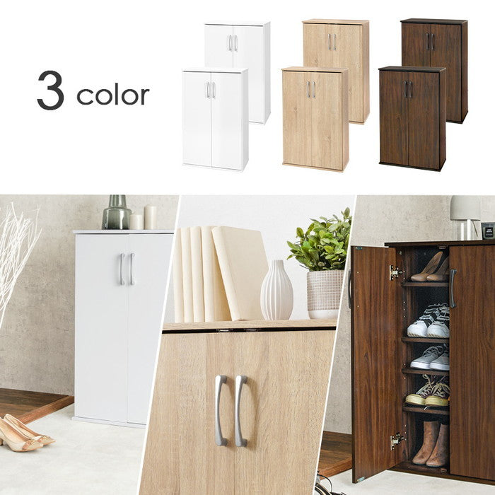 シューズラック2点セット RSR-1702BR-2S (約)幅60×奥行37×高さ95cm (1台) hgs-3000002259の画像