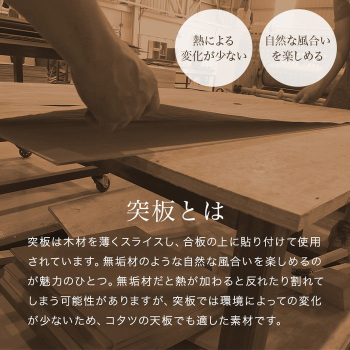 布団レス コタツ リヒト120NA (約)幅120×奥行50×高さ40cm hgs-3000002270の画像