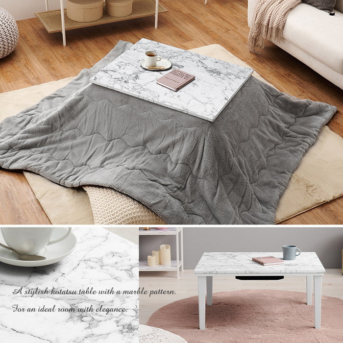 こたつ＋うす掛け布団 2点セット アルラ7560MWH+ビケ7560BE hgs-3000002315の画像