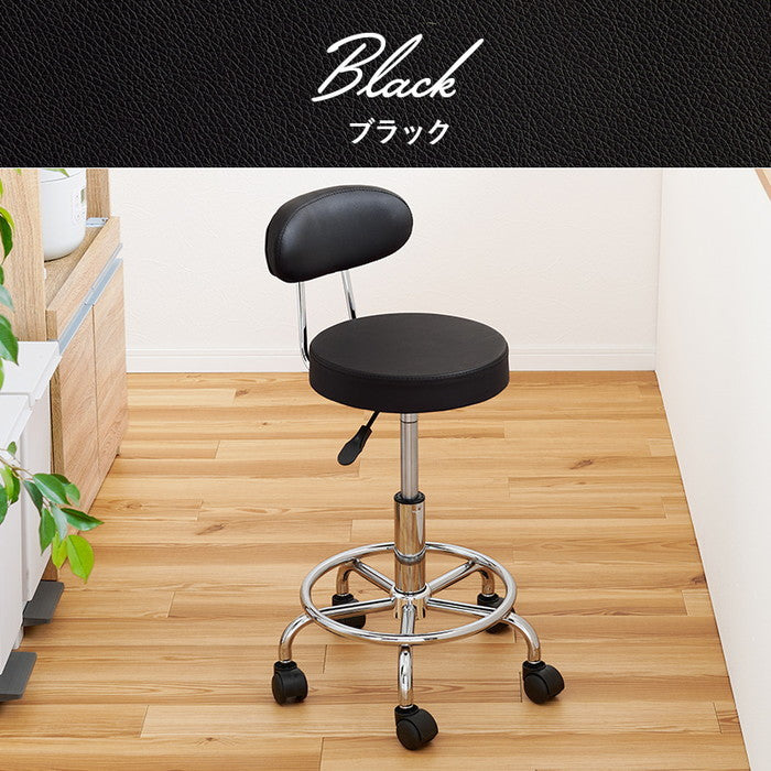 キッチンチェア LHC-4051BE キャスター時:(約)幅44.5×奥行44.5×高さ68.5?81.5×座面高45.5?58.5cm アジャスター時:(約)幅46×奥行46×高さ64.5?77.5×座面高41.5?54.5cm hgs-3000002410の画像