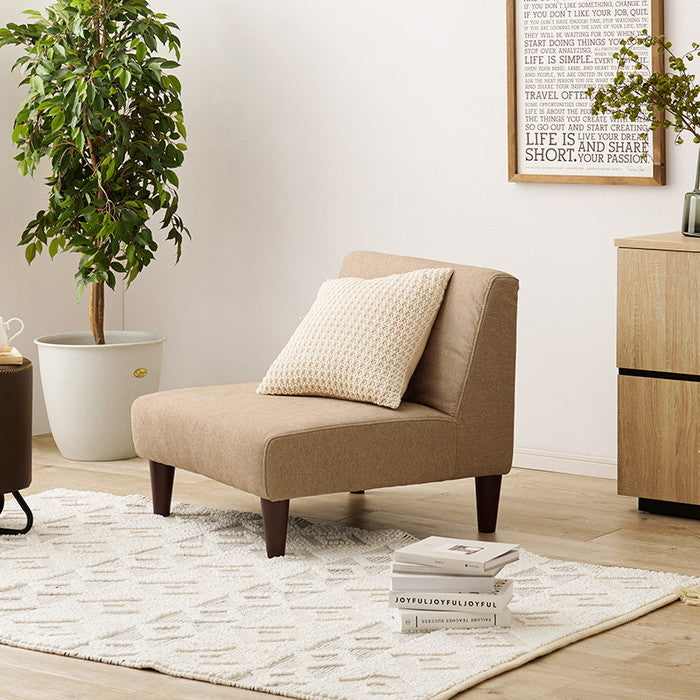 ソファ フラット1P-BE (約)幅71×奥行71×高さ66/53×座面高33/20cm hgs-3000002413の画像